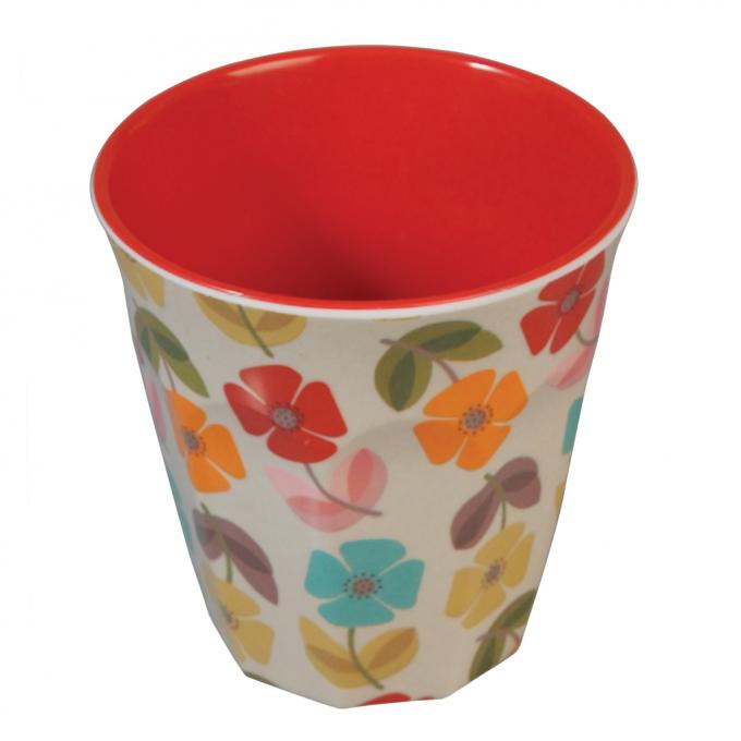 Melamine Tumbler Mid Century Poppy ﻿Rex London