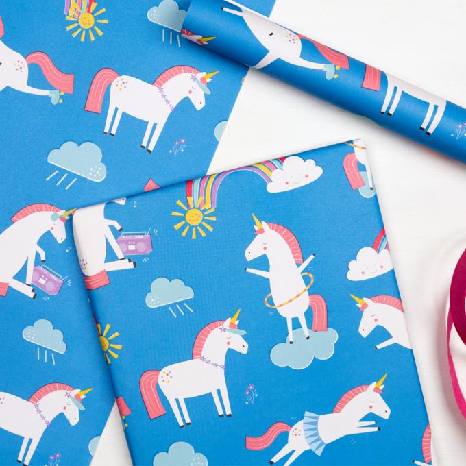 Magical Unicorn Wrapping Paper (5 Sheets) ﻿Rex London
