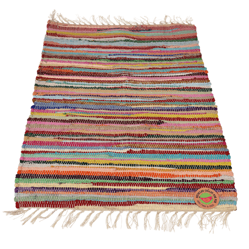 Repo Rug Recycled rag rug (90 x 60 cm) | Rex London