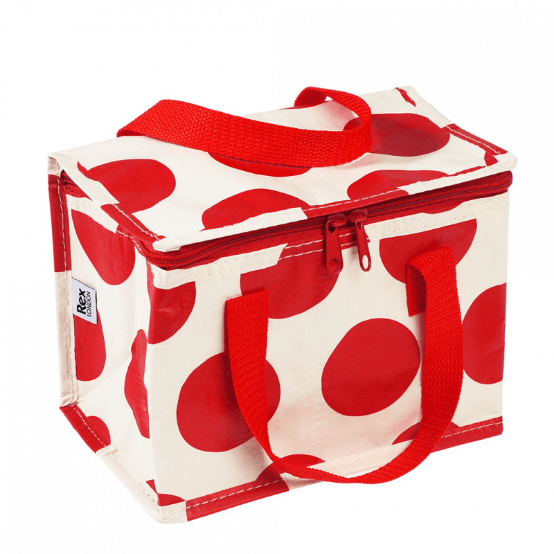 Insulated lunch bag Spotlight red on white ﻿Rex London