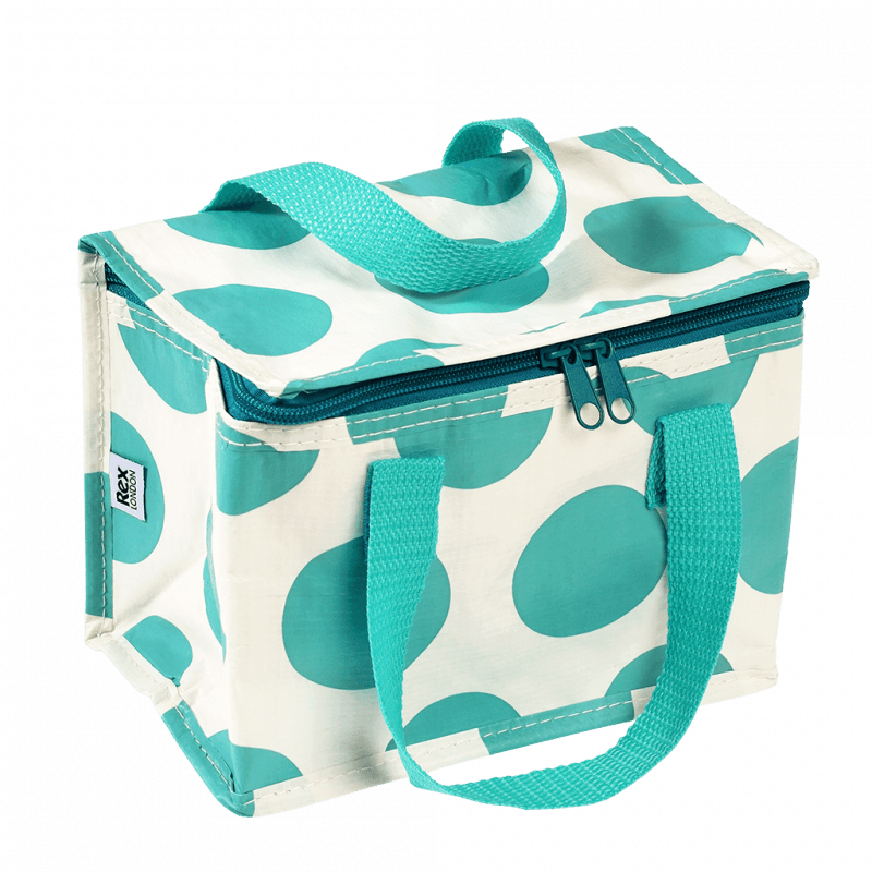 Insulated lunch bag Spotlight turquoise on white ﻿Rex London