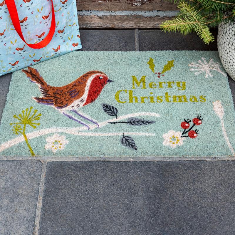 Winter Animals Doormat, Winter Birds and Fox Door Mat
