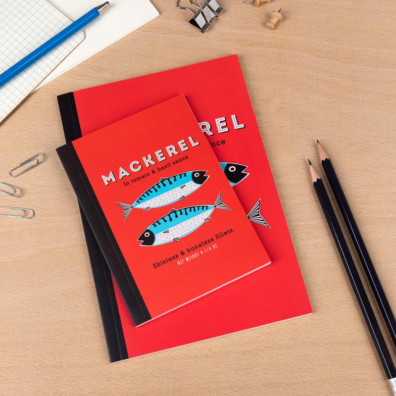 A5 notebook - Fish MACKEREL | Rex London