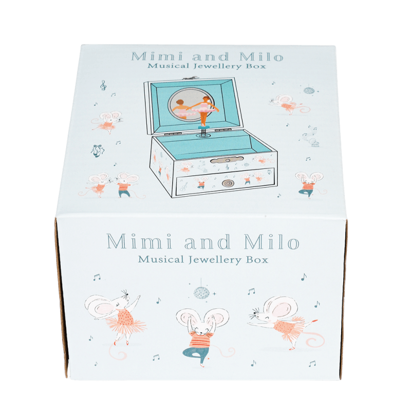 Mini Milo Box Musical jewellery box - Mouse Ballet | Rex London