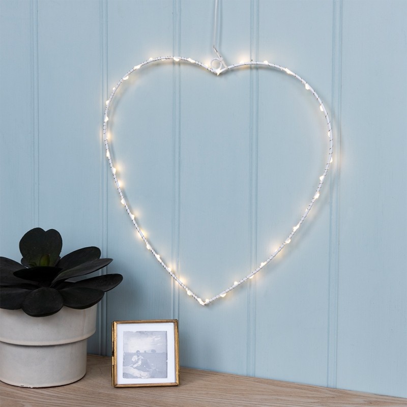 Mini Led Heart Metal heart LED light - 30cm | Rex London