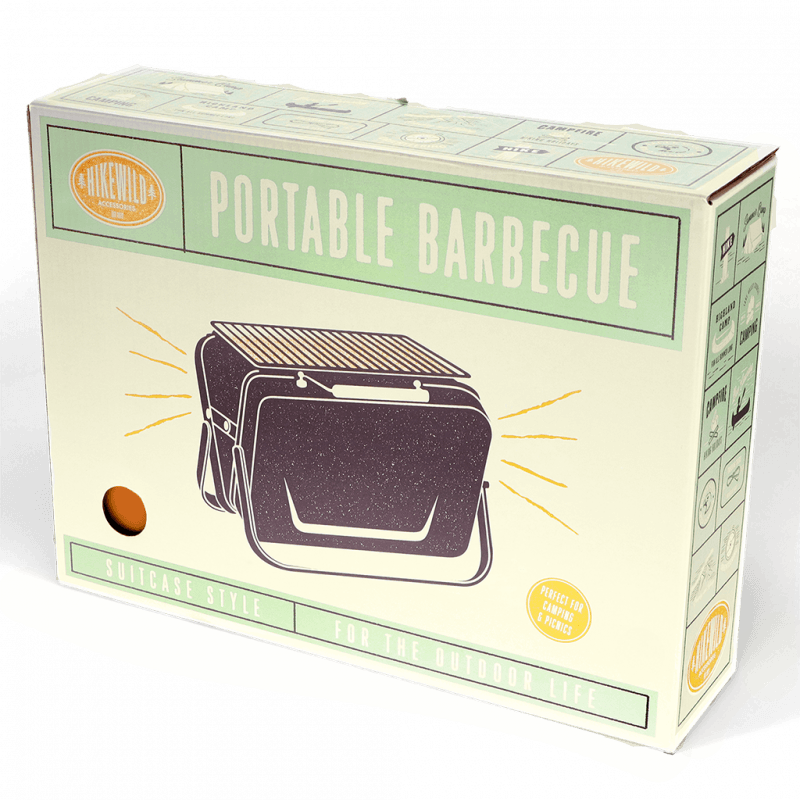 ﻿Portable Suitcase Bbq Burnt Orange ﻿Rex London