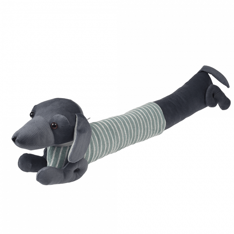 ﻿Sausage Dog Draught Excluder Green ﻿Rex London