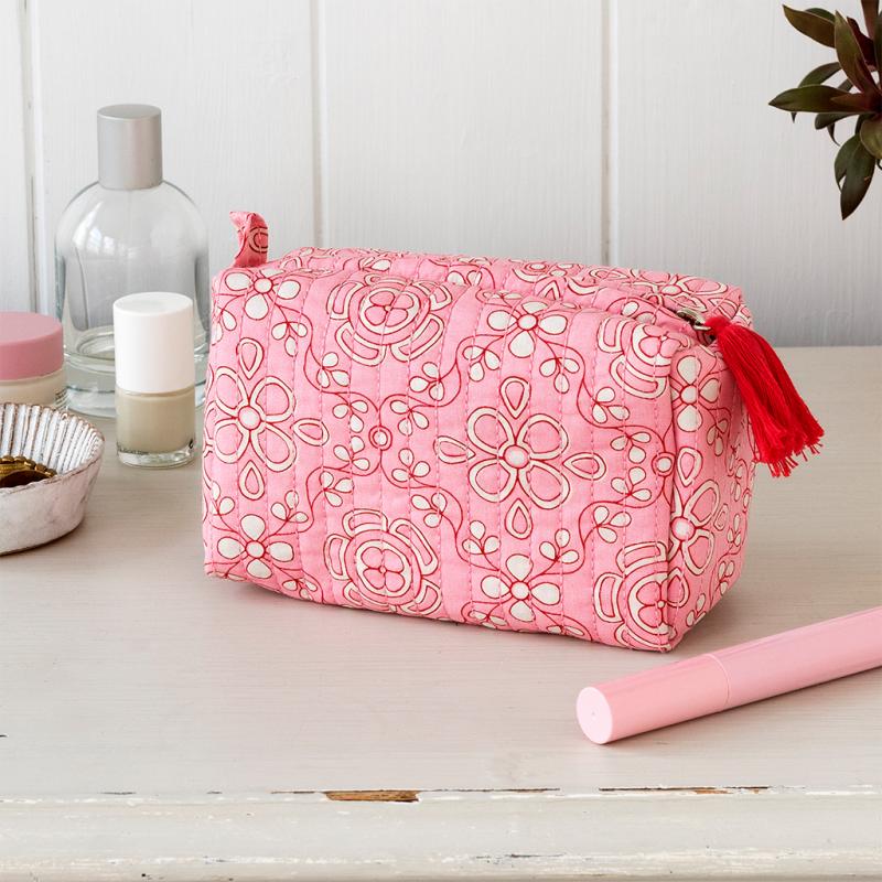 Quilted makeup bag - Anushka | Rex London