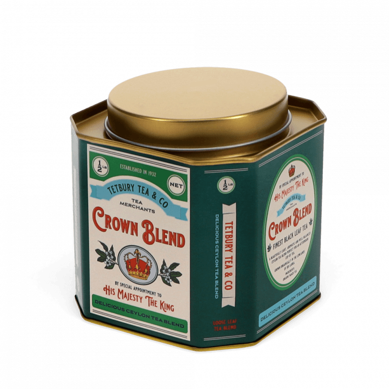 Metal tea caddy Crown Blend ﻿Rex London