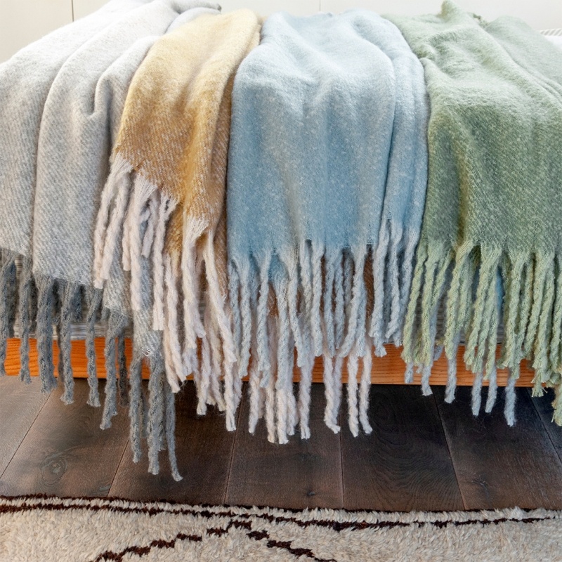 【希少】BOEING BLANKET Ultra soft woven blanket (127 x 152cm) - Light blue | ﻿Rex London