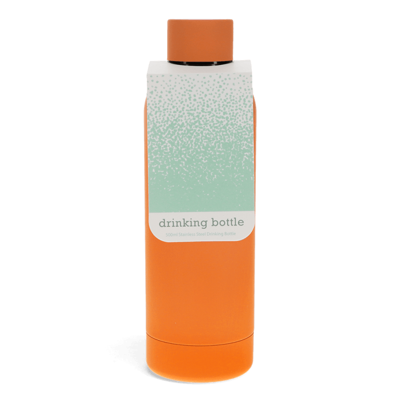 Gourde Isotherme Fiskars On-the-Go 0.5L - Orange - Maintient Le Chaud 20h Et Le Froid 8h - Acier Inox Sans BPA
