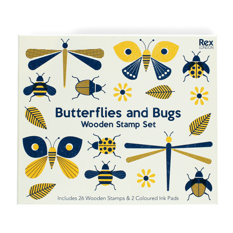 Bug Stamp Kit Wooden stamp set - Butterflies and Bugs | Rex London