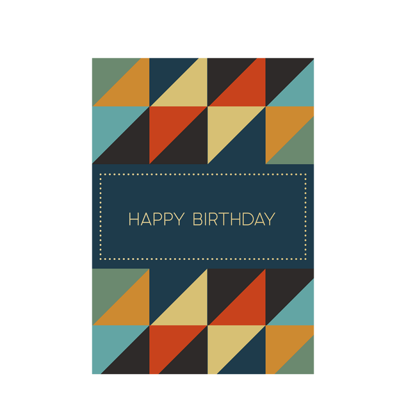 Rectangle Bday Card Greetings card - Geometric | Rex London