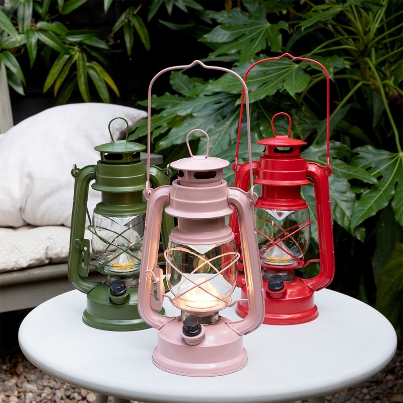 LED hurricane lantern - Green | ﻿Rex London