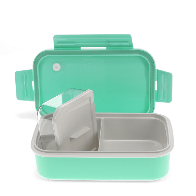 Double wall lunch box with divider - Aqua | Rex London