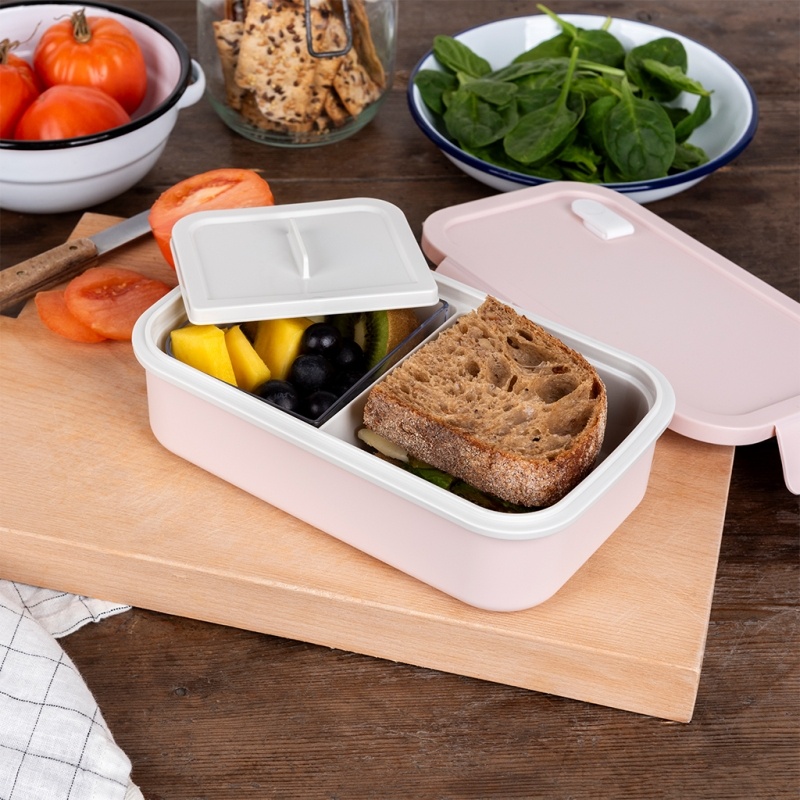 Double wall lunch box with divider - Pink | Rex London
