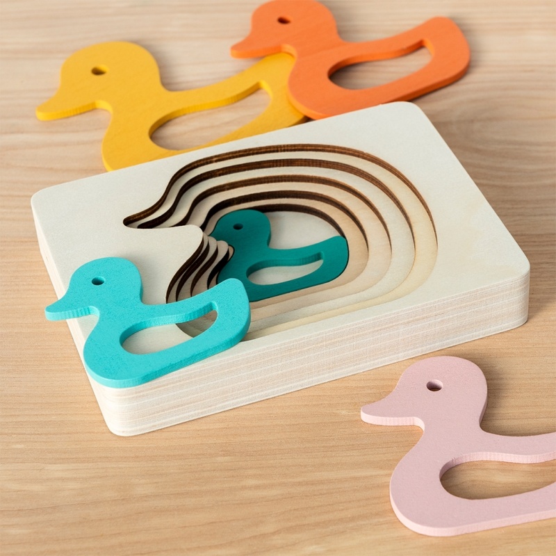 Holzpuzzle 1500 Teile – 'Großer & Kleiner Flamingo' Für Erwachsene & Kinder