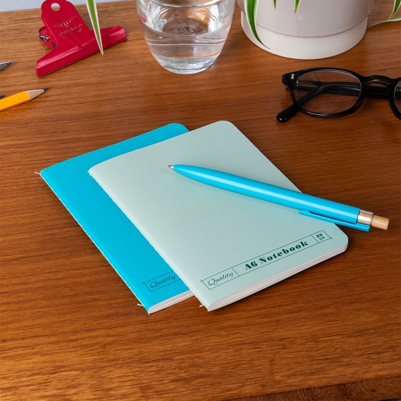 Yangbapi Notebook A6 notebooks (set of 2) - Green & aqua | Rex London