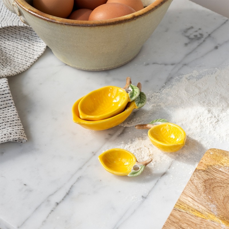monkyです。Lemoni & Viva! Cooking 24 セット Ceramic measuring spoons (set of 4) - Lemons | ﻿Rex London