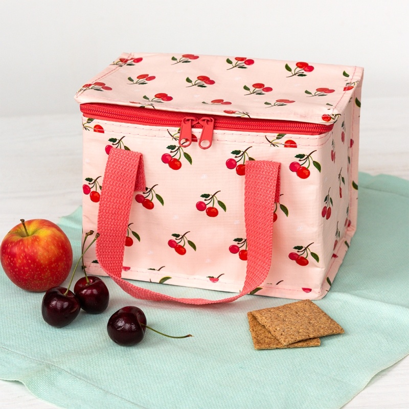 LUCKY CHERRY Insulated Lunch Bag For Work & School - Stylish & Keeps Food Hot/Cold