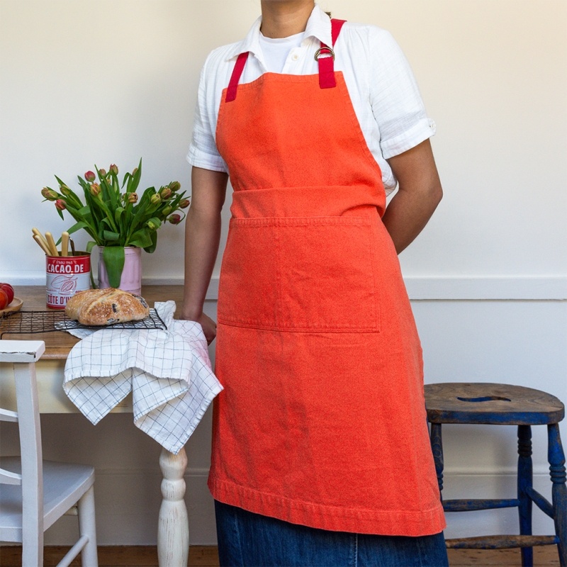 Two-tone utility apron - Coral | ﻿Rex London