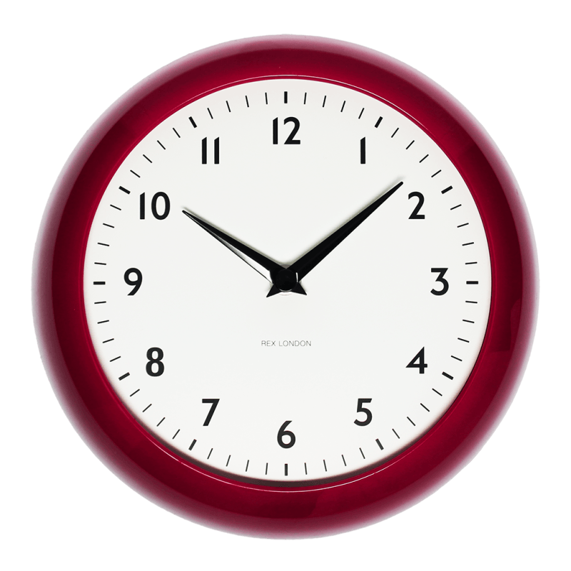 Clock Home Red Retro wall clock - Red | Rex London