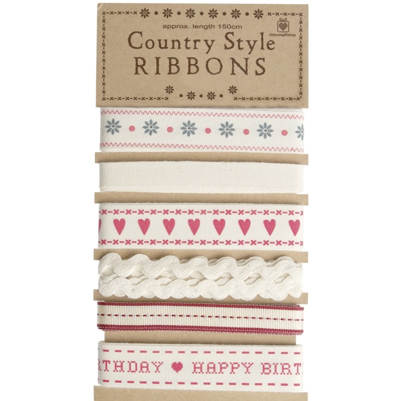 Country Ribbon SET OF 6 RIBBONS COUNTRY STYLE | Rex London