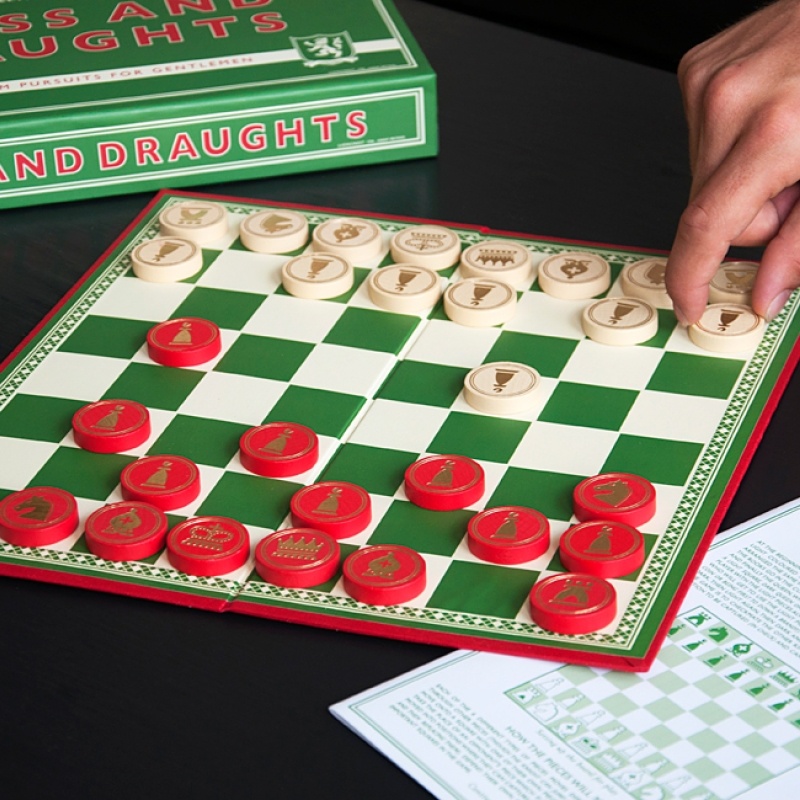 Luxury Designer Chess & Draughts Board Game Collection By Bert Frank