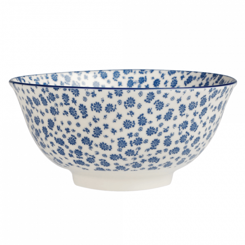 LARGE JAPANESE BOWL BLUE DAISY ﻿Rex London