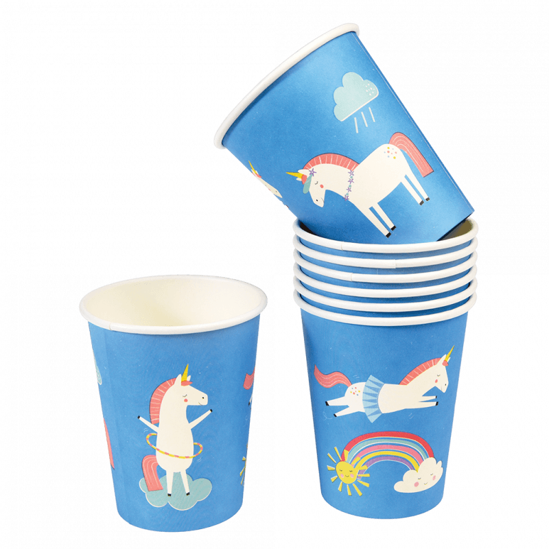 MAGICAL UNICORN PAPER CUPS (SET OF 8) | Rex London