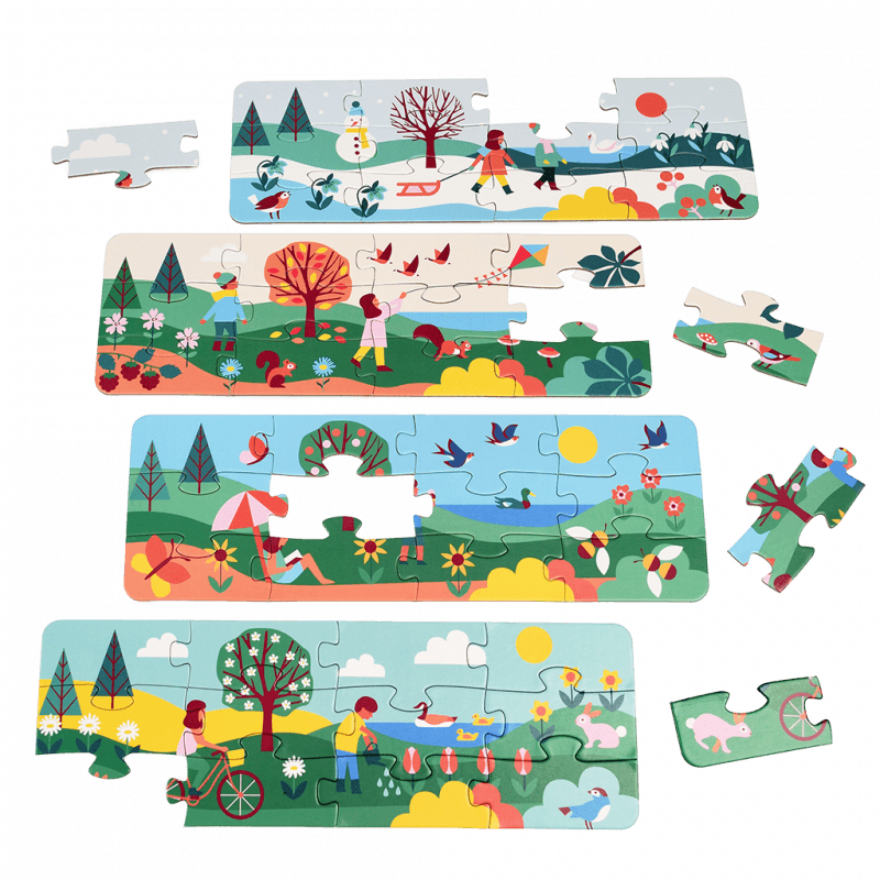 Jigsaw puzzles (4 x 12 pieces) - Seasons | Rex London