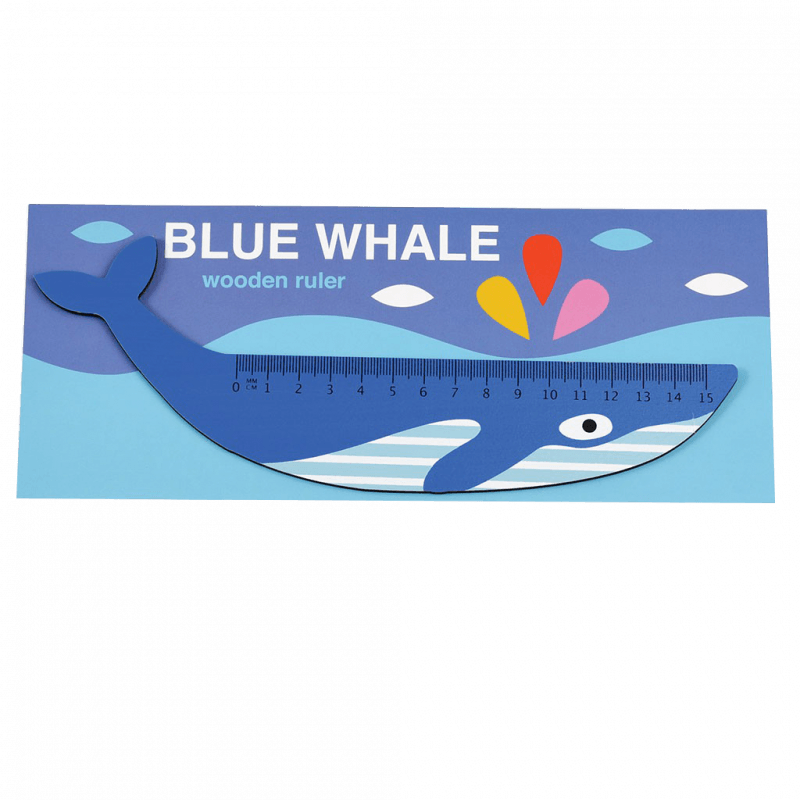 Wooden ruler - Blue whale | Rex London