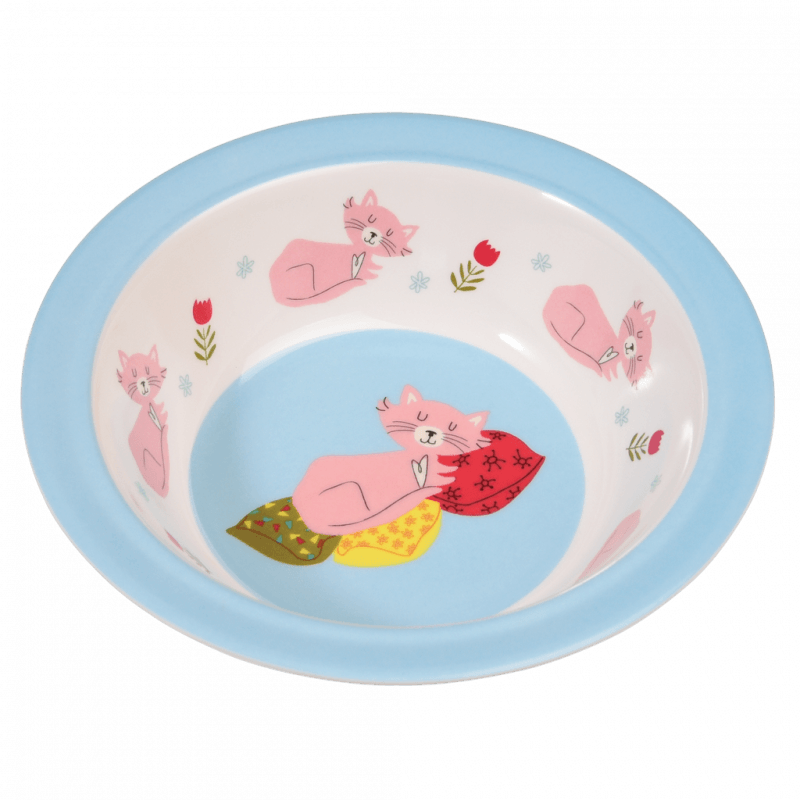 Cat's Life Melamine Bowl ﻿Rex London