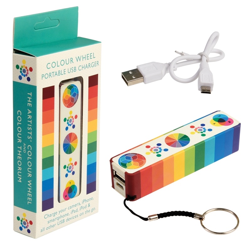 COLOUR WHEEL USB PORTABLE CHARGER | Rex London