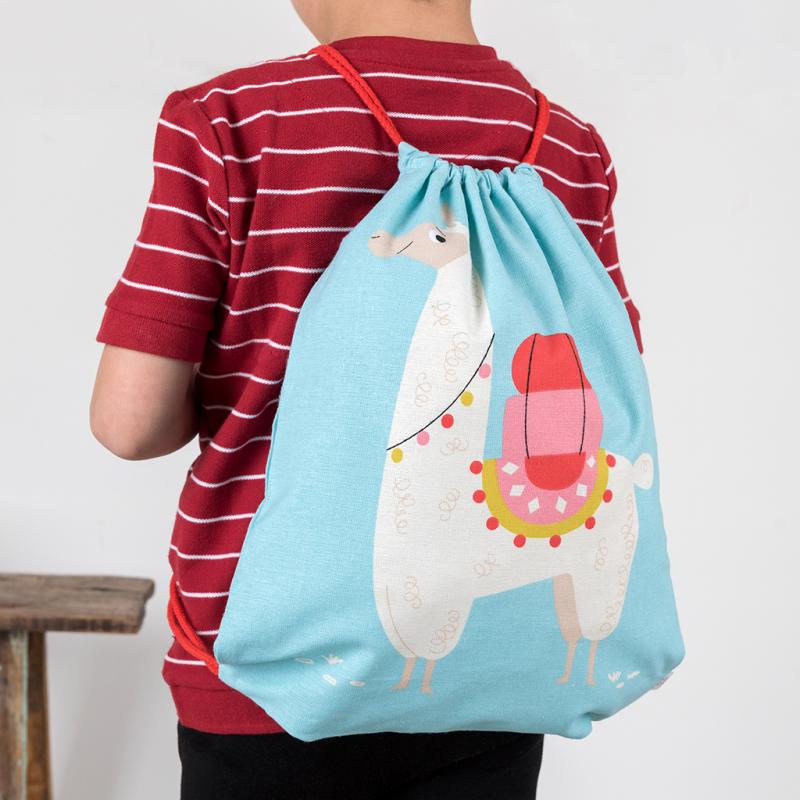 Children's drawstring bag Llama