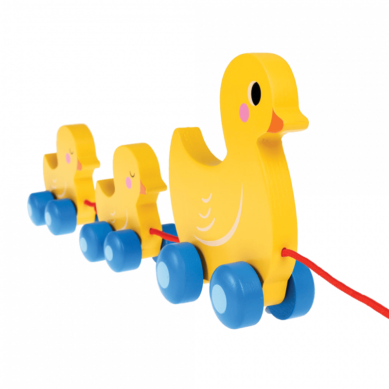 Wooden pull toy Duck Family Rex London