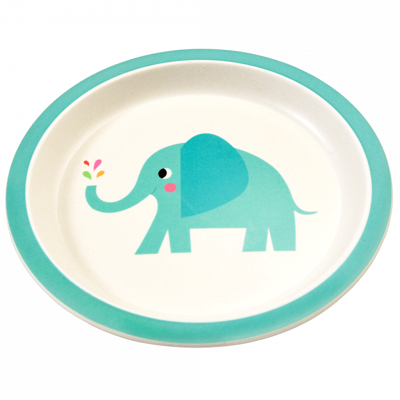 ﻿ELVIS THE ELEPHANT BAMBOO PLATE | ﻿Rex London