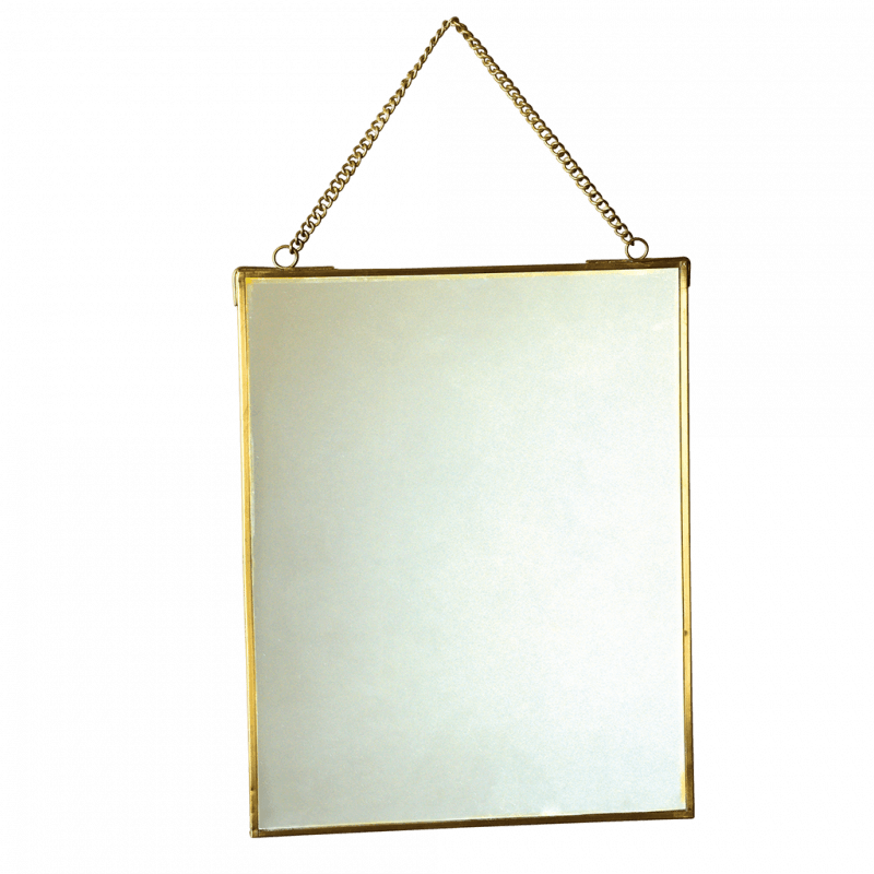 Hanging Brass Mirror 20x25 ﻿Rex London