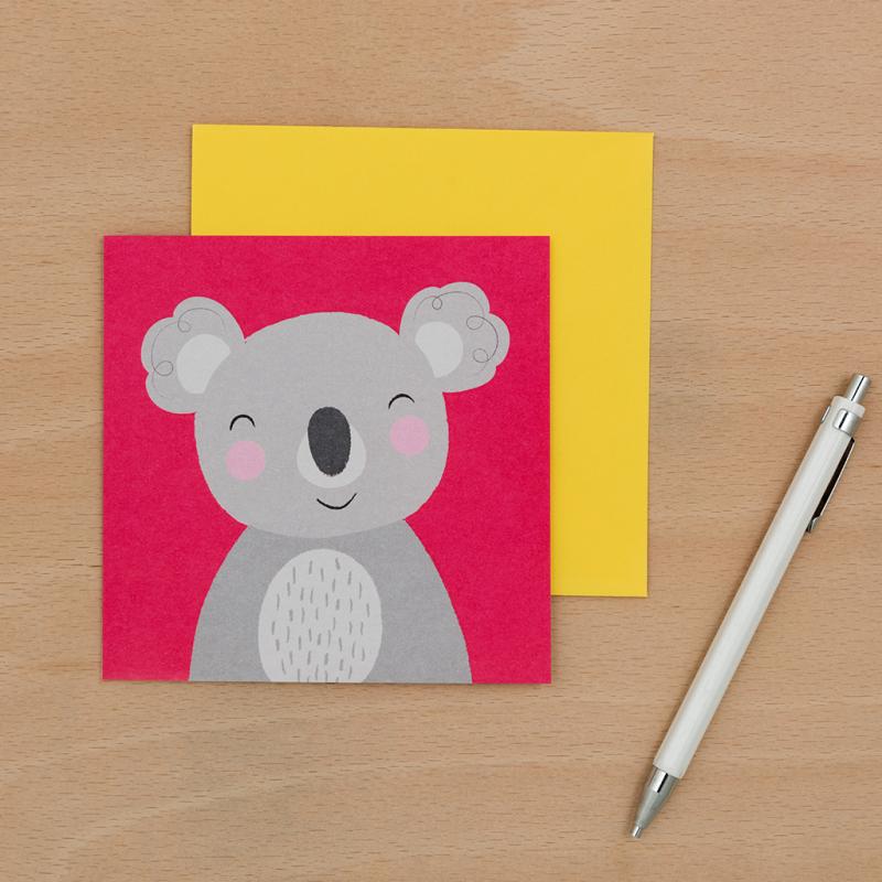 ﻿KOALA ANIMAL FRIEND CARD ﻿Rex London