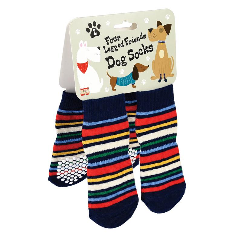 ﻿LARGE STRIPES DOG SOCKS ﻿Rex London