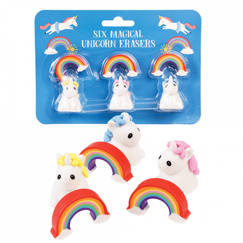 ﻿Magical Unicorn Erasers (set Of 6) ﻿Rex London