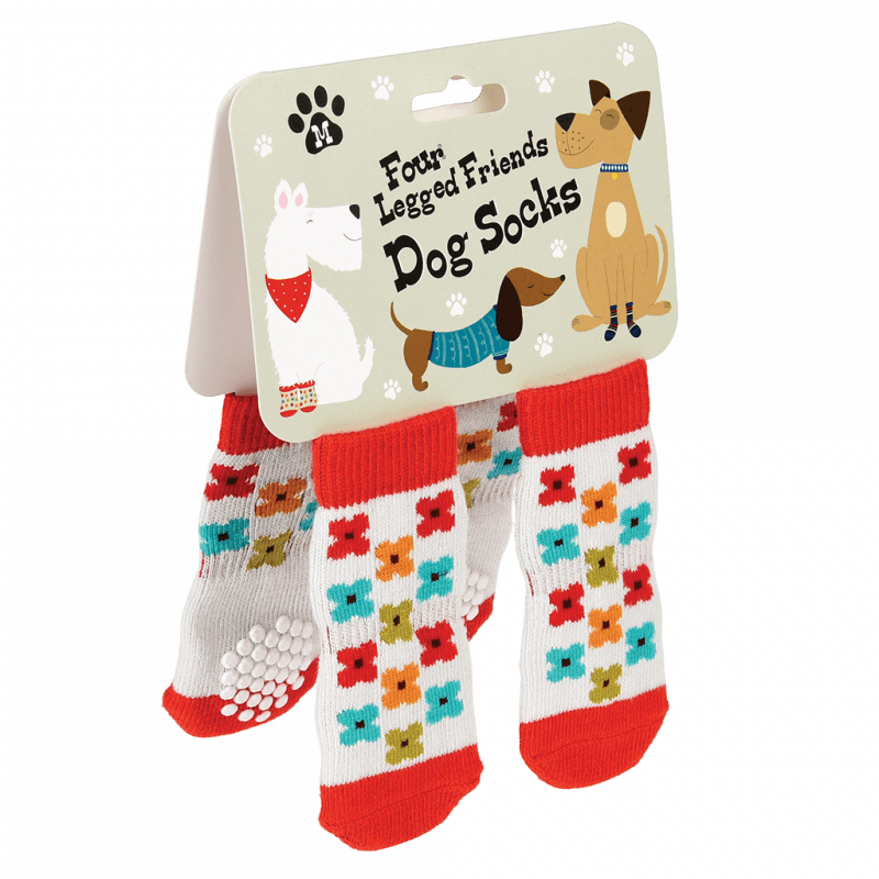 MEDIUM MID CENTURY POPPY DOG SOCKS ﻿Rex London