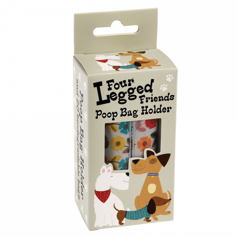 ﻿MID CENTURY POPPY POOP BAG HOLDER ﻿Rex London