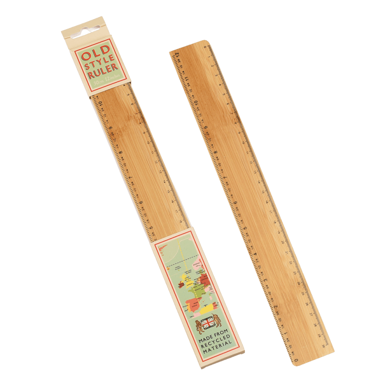 OLD STYLE WOODEN RULER 30CM | Rex London