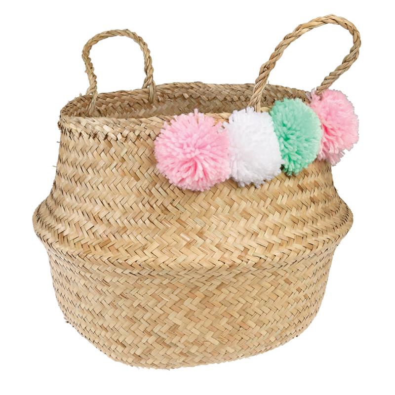 Pastel Pom Pom Belly Basket ﻿Rex London