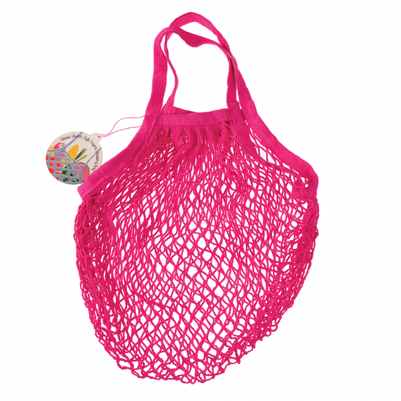 Organic cotton net shopping bag Pink