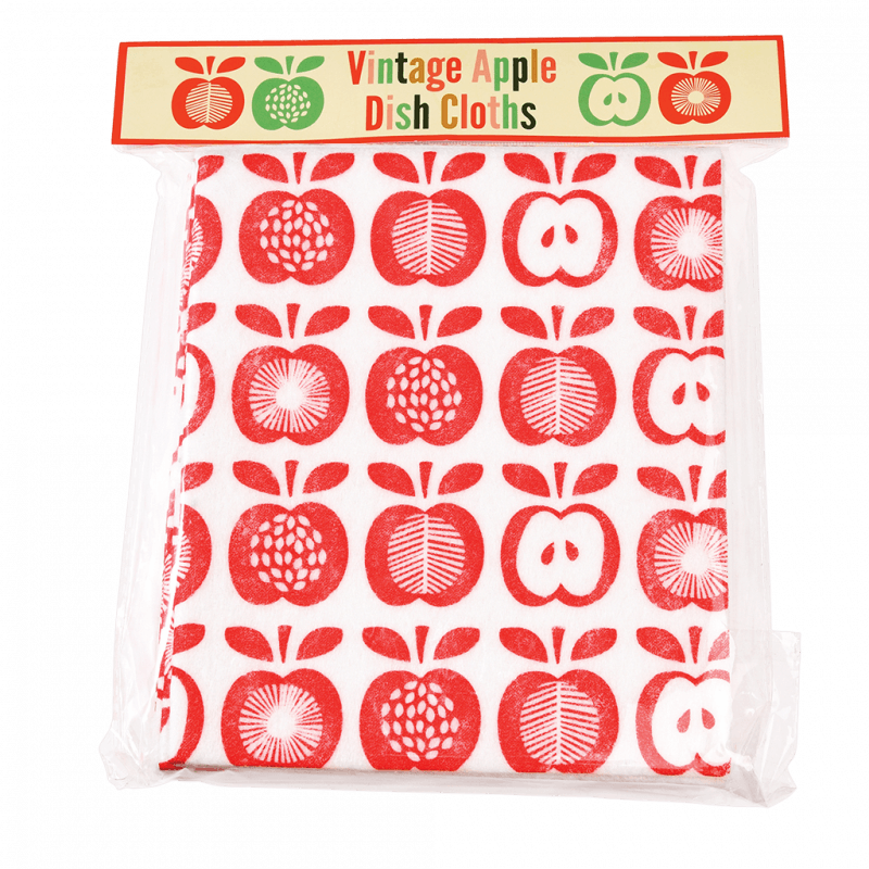 VINTAGE APPLE KITCHEN CLOTHS (SET OF 4) ﻿Rex London