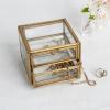 Two drawer brass box