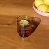 Ribbed glass tumbler 325ml - Amber