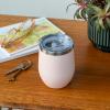 Rubber coated travel cup 350ml - Pink